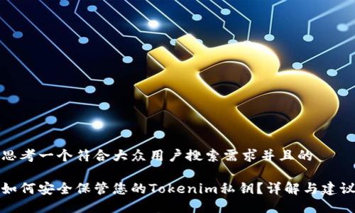 思考一个符合大众用户搜索需求并且的

如何安全保管您的Tokenim私钥？详解与建议